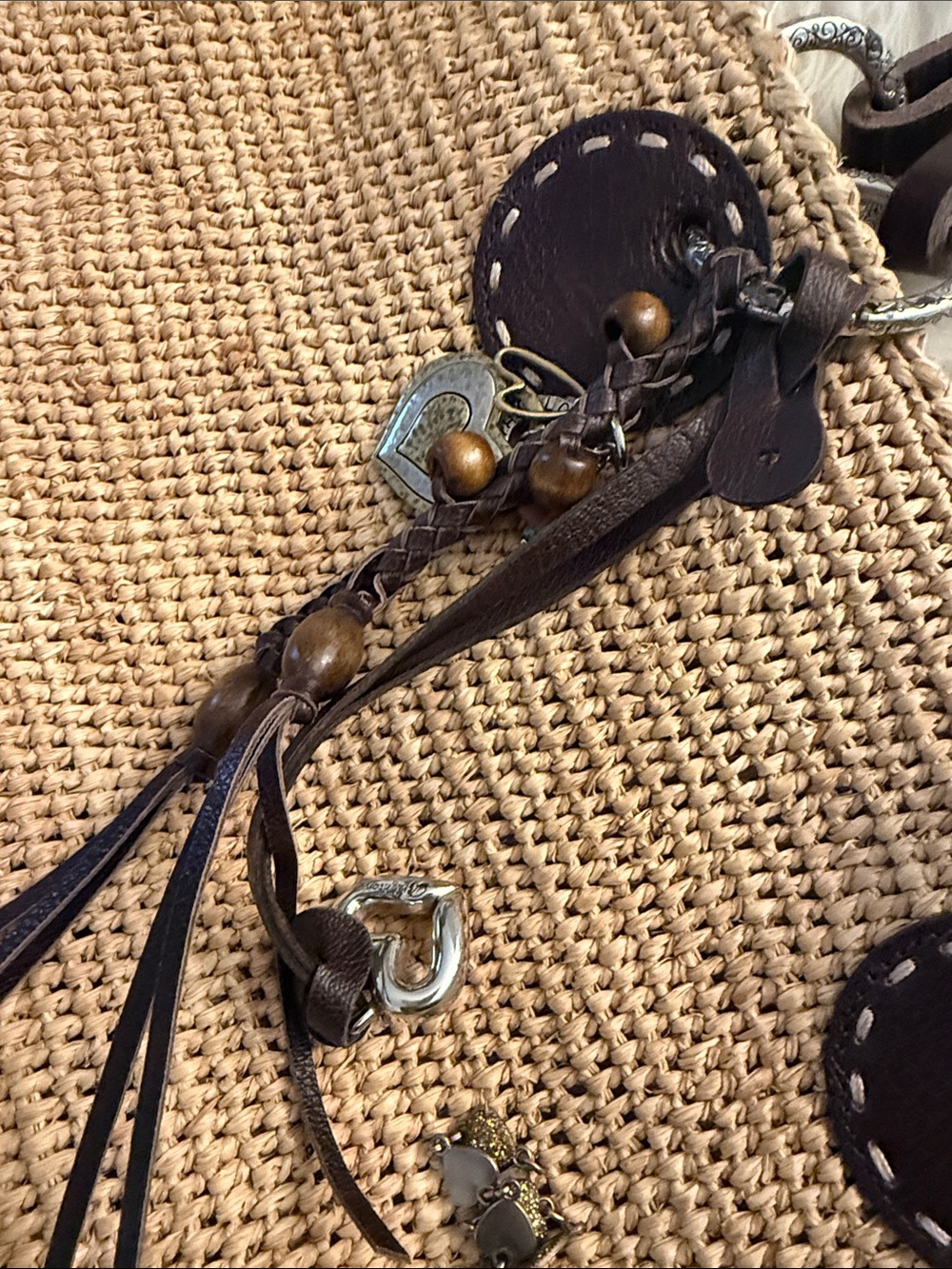 Brighton Woven Straw Tote Bag with Brown Leather and Brass Accents🔥 - Picture 15 of 16